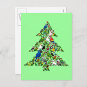 Parrot Christmas Tree Feestdagenkaart (Voorkant / Achterkant)