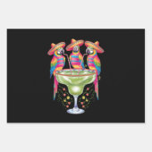 Parrot Cinco De Mayo Grappig Drink Mexicaanse Fies Inpakpapier Vel (Voorkant)