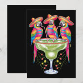 Parrot Cinco De Mayo Grappig Drink Mexicaanse Fies Kaart (Voorkant / Achterkant)