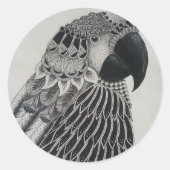 Parrot Circle Sticker (Voorkant)