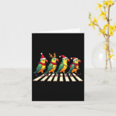 Parrot Crossing Road Xmas Kaart (Gele Bloem)