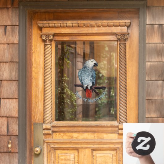 Parrot Decal Personalized Parrot Art Window Cling (Huis Deur)