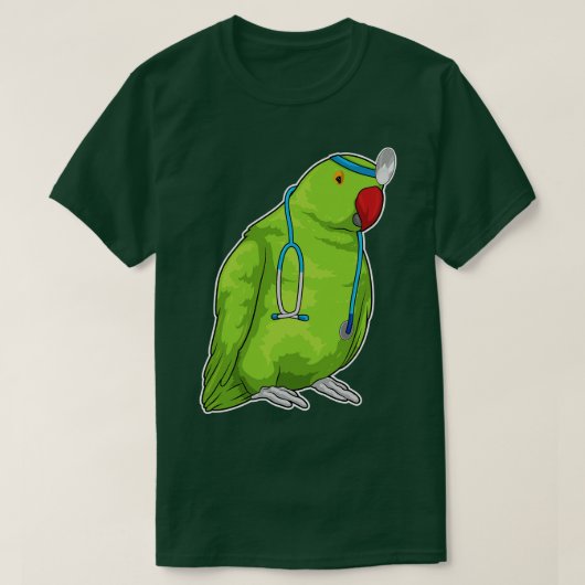 Parrot Doctor Stethoscoop T-shirt (Design voorkant)