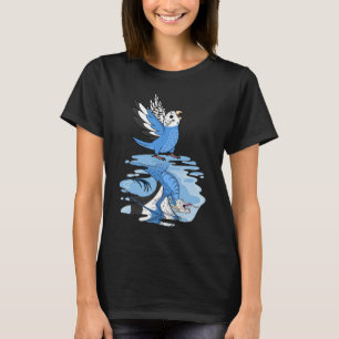 Parrot & Dragon Reflection I Blue Budgie Budgeriga T-shirt