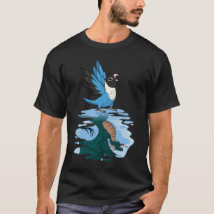 Parrot & Dragon Reflection I Blue Maskast Lovebird T-shirt