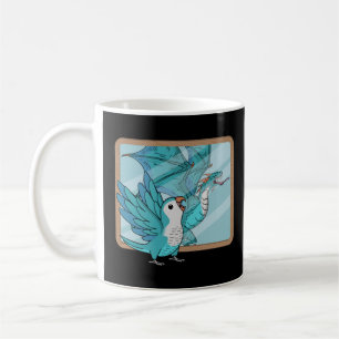 Parrot & Dragon Reflection I Blue Monk Paraket Qu Koffiemok