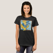 Parrot & Dragon Reflection I Blue-troebel Macaw T-shirt (Voorkant volledig)