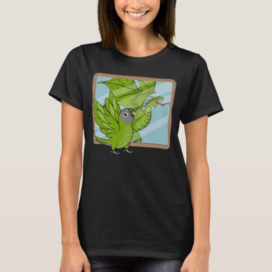 Parrot & Dragon Reflection I Dusky Head Conure T-shirt (Voorkant)