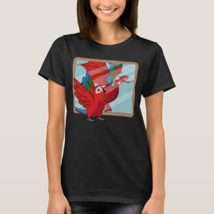 Parrot & Dragon Reflection I Green wingeing Macaw T-shirt