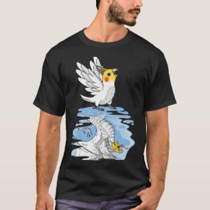 Parrot & Dragon Reflection I Lutino Cockatiel T-shirt