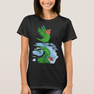 Parrot & Dragon Reflection I Rosy had groene liefd T-shirt