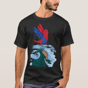 Parrot & Dragon Reflection I Vrouw Eclectus 2 T-shirt