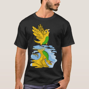 Parrot & Dragon Reflection I Yellow Budgie Budgeri T-shirt