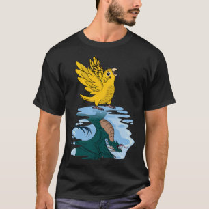 Parrot & Dragon Reflection I Yellow Lutino Budgie T-shirt