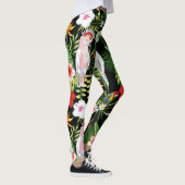 Parrot en Macaw met tropische Planten patroon Leggings (Rechts)
