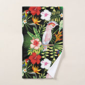 Parrot et Macaw avec Motif Plante tropical (Serviette à main)