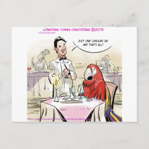 Parrot Fine Dining Funny Briefkaart