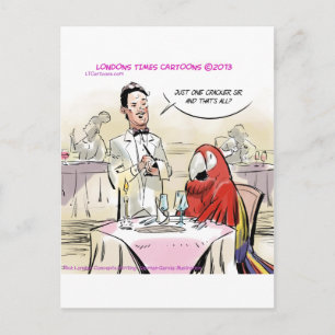 Parrot Fine Dining Funny Briefkaart
