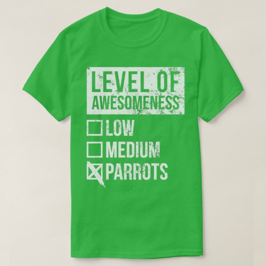 Parrot Funny Art Level 2 T-shirt (Design voorkant)