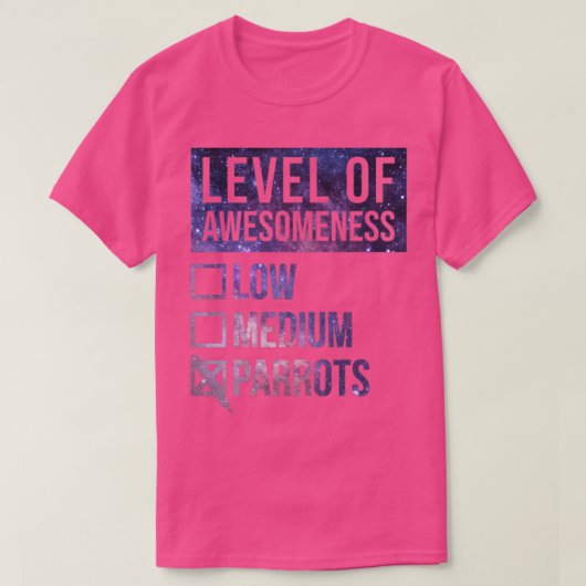 Parrot Funny Art Level of Parrots 1 T-shirt (Design voorkant)