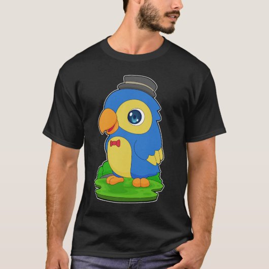 Parrot Gentleman Bow stropdas T-shirt (Voorkant)