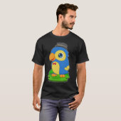 Parrot Gentleman Bow stropdas T-shirt (Voorkant volledig)