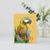 Parrot Happy Birthday  Briefkaart (Staand voorkant)