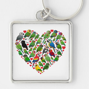 Parrot Heart Sleutelhanger
