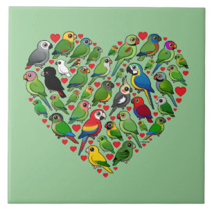 Parrot Heart Tegeltje