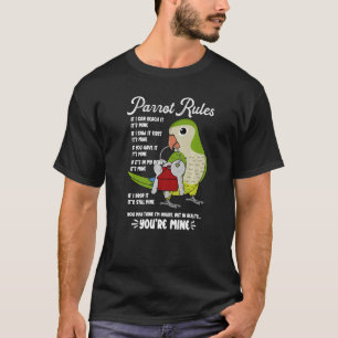 Parrot House Rules Het is mijn groene monk Paraket T-shirt