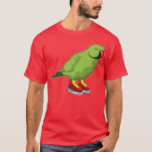 Parrot Ice Skating Ice Skates Sports friends T-shirt (Voorkant)