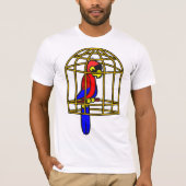 Parrot In A Cage Mens T-Shirt (Devant)