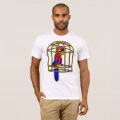 Parrot In A Cage Mens T-Shirt (Devant entier)