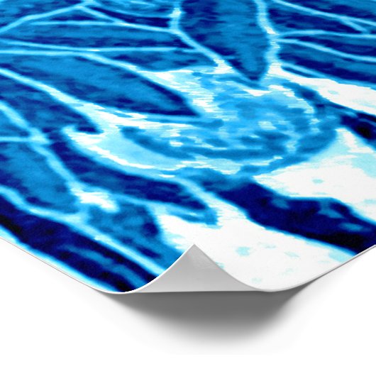 Parrot in een Oerwoud dat Plaatst, Indigo Blauw en Poster (Hoek)