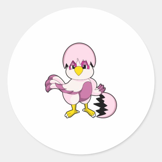 Parrot in eieren met Eggshell.PNG Ronde Sticker (Voorkant)