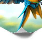 Parrot in vlucht poster (Hoek)