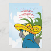 Parrot Invitation Kaart (Voorkant / Achterkant)
