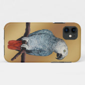Parrot iPhone Case African Grey Parrot Mobile Hoes (Achterkant (horizontaal))