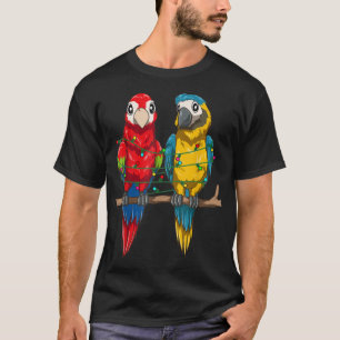 Parrot Kerstmis Macaw Xmas lights Bird T-shirt