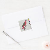 Parrot: Lory of Collared Vierkante Sticker (Envelop)