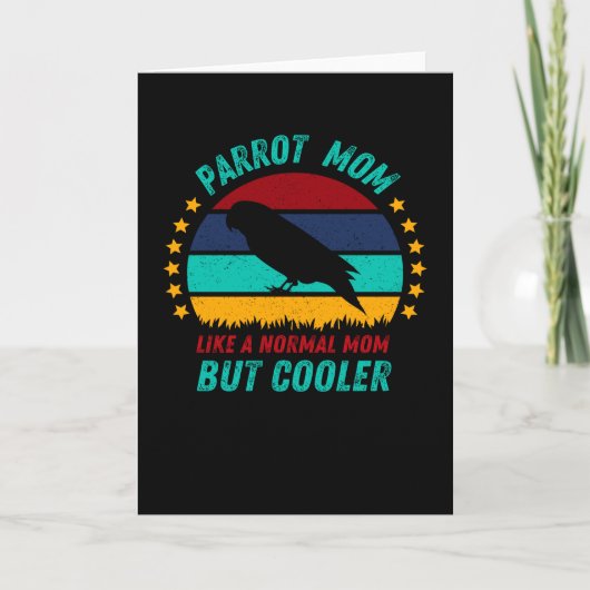 Parrot Ma - Cool Bird Moeder Gift Kaart (Voorkant)