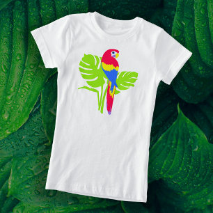 Parrot Macaw oiseau simple art graphique t-shirt