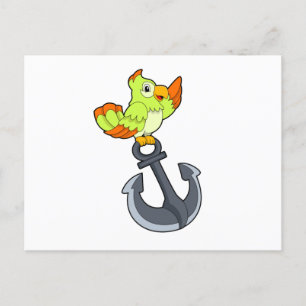 Parrot met Anchor Briefkaart