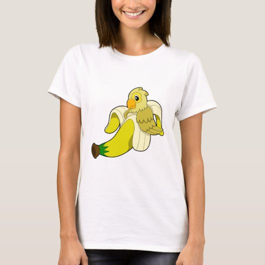 Parrot met bananen t-shirt (Voorkant)