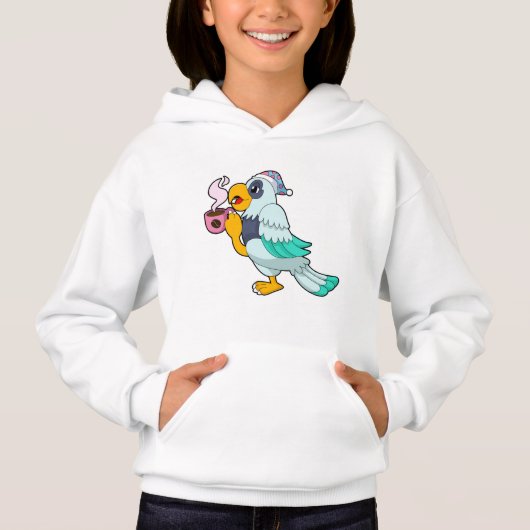 Parrot met beker koffie (Voorkant)