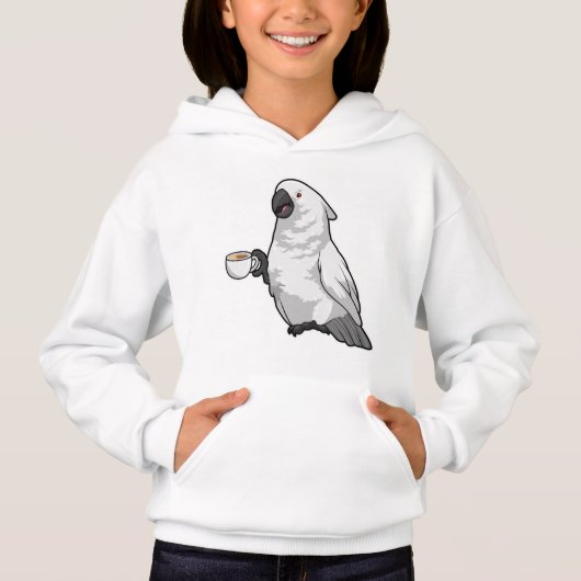 Parrot met beker koffie (Voorkant)