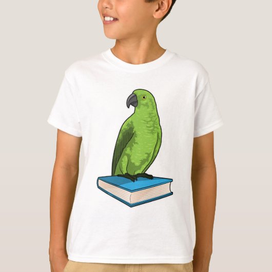 Parrot met Boek T-shirt (Voorkant)