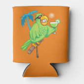 Parrot met cocktail blikjeskoeler (Voorkant)