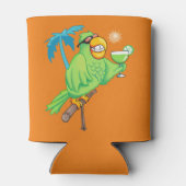 Parrot met cocktail blikjeskoeler (Achterkant)