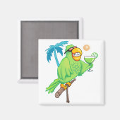 Parrot met cocktail magneet (Voorkant / Achterkant)